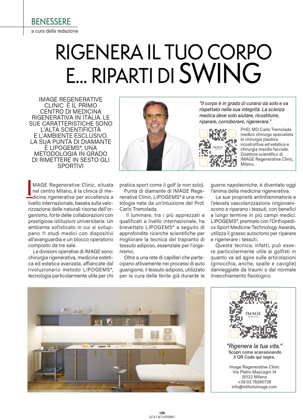 Rigenera il tuo corpo e... riparti di swing